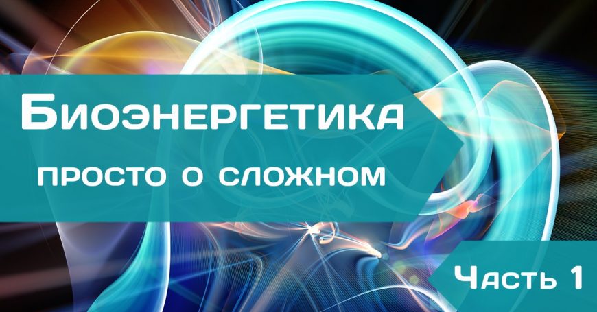 Биоэнергетика - просто о сложном. Часть 1